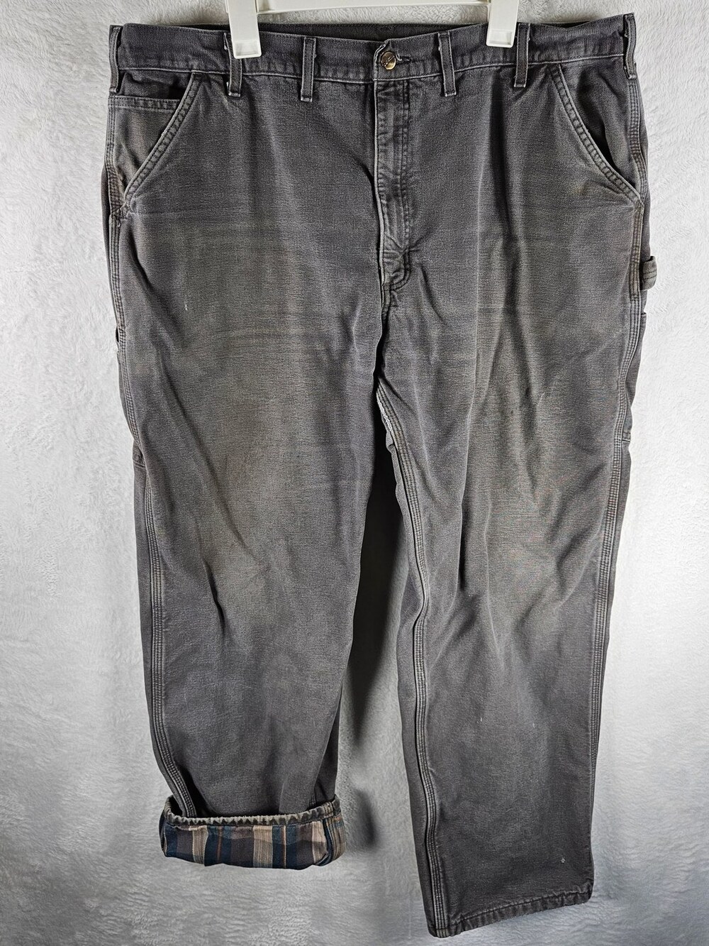 Carhartt B111 Carpenter Dungaree Faded Gray Men's Size 42x31